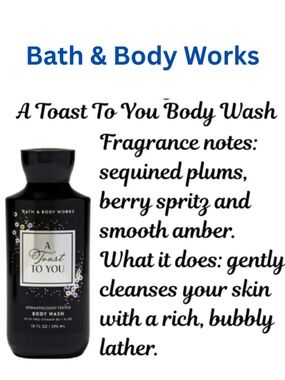 Bath & Body Works Full Size 10 oz. - A Toast to You Body Wash - BRAND NEW